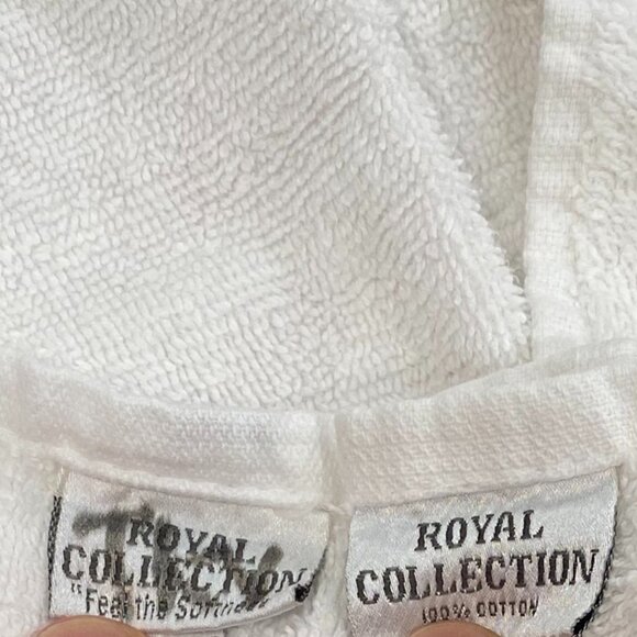 4 Pc Lot Vtg White Towels Dundee Bath Martex Hand 2 Royal Collection Washcloths - Picture 11 of 12